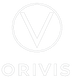 ORIVIS logo with a white circle and 'V' on a white background